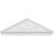 Ekena Millwork Peaked Cap 3 Spoke Architectural PVC Combination Pediment, 68"W x 23-7/8"H x 2-3/4"P (Pitch 6/12) PEDPC068X240PKC03 - alternate 5